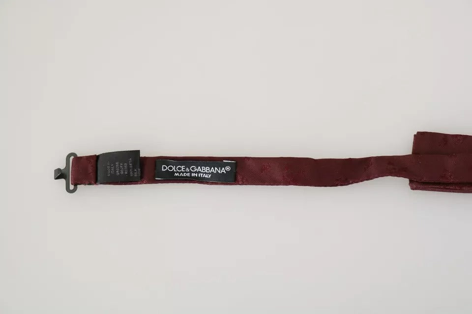 Ρυθμιζόμενο παπιγιόν Dolce & Gabbana Bordeaux Silk Floral Faille