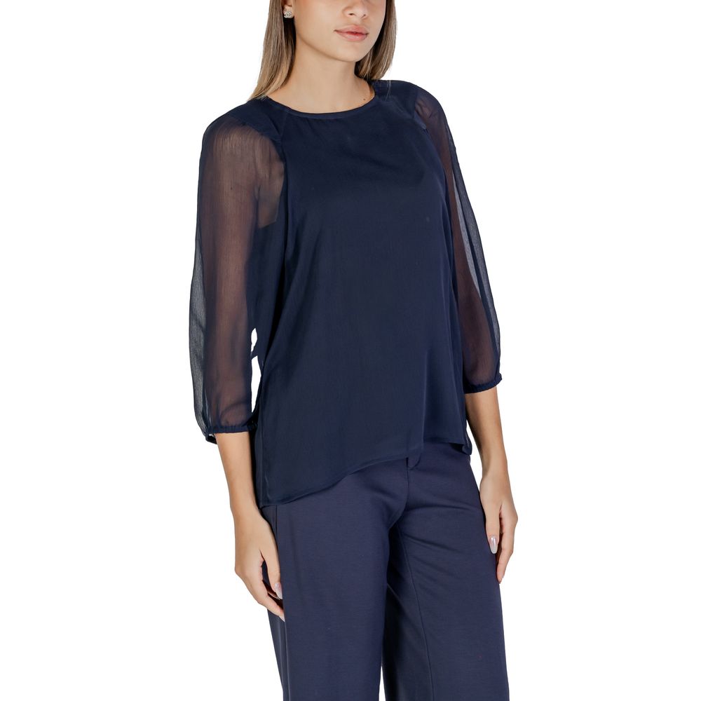 Street One Blue Polyester Blouse