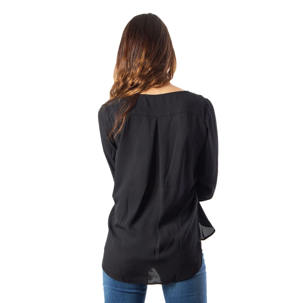 Μαύρο πουλόβερ από πολυεστέρα Vila Clothes