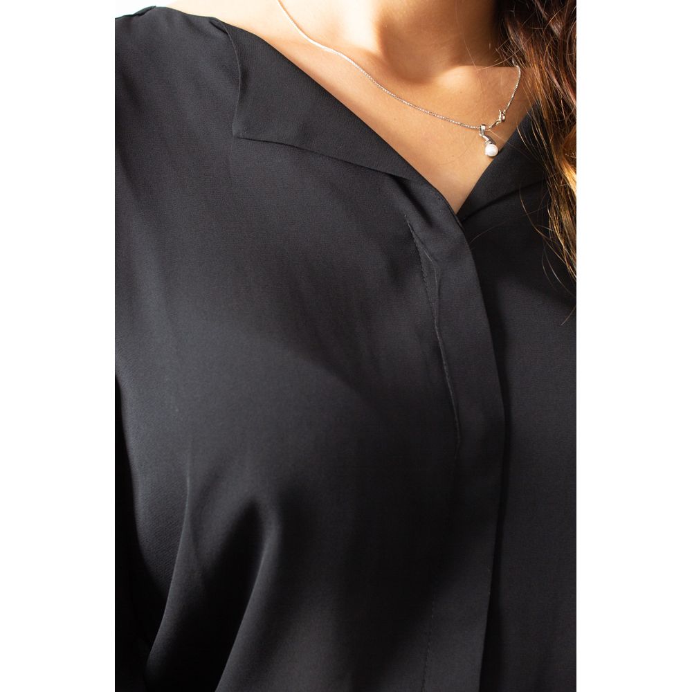 Μαύρο πουλόβερ από πολυεστέρα Vila Clothes