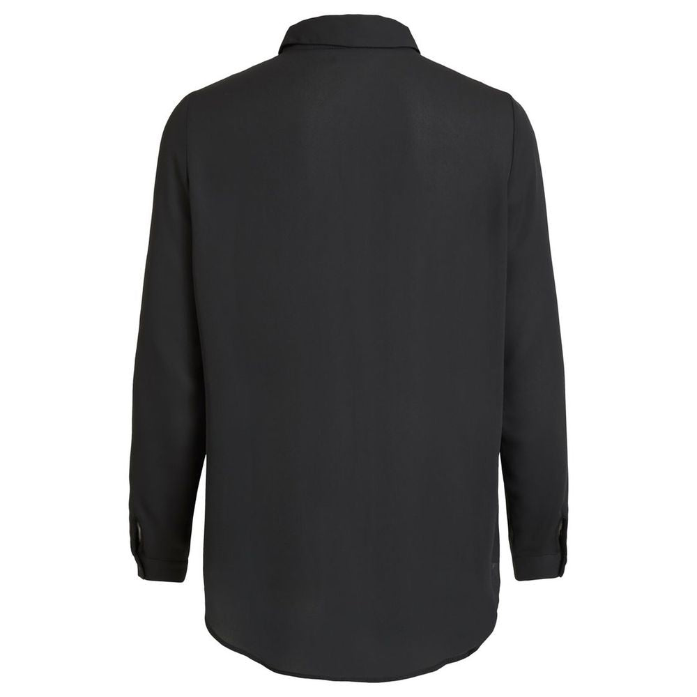 Μαύρο πουλόβερ από πολυεστέρα Vila Clothes
