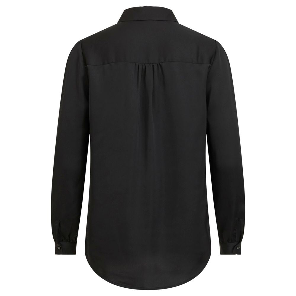 Μαύρο πουλόβερ από πολυεστέρα Vila Clothes