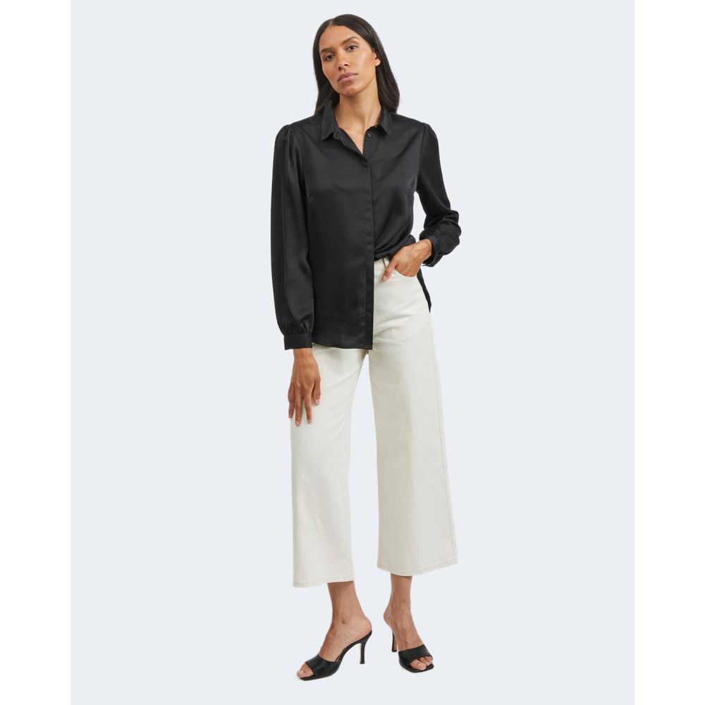 Μαύρο πουλόβερ από πολυεστέρα Vila Clothes