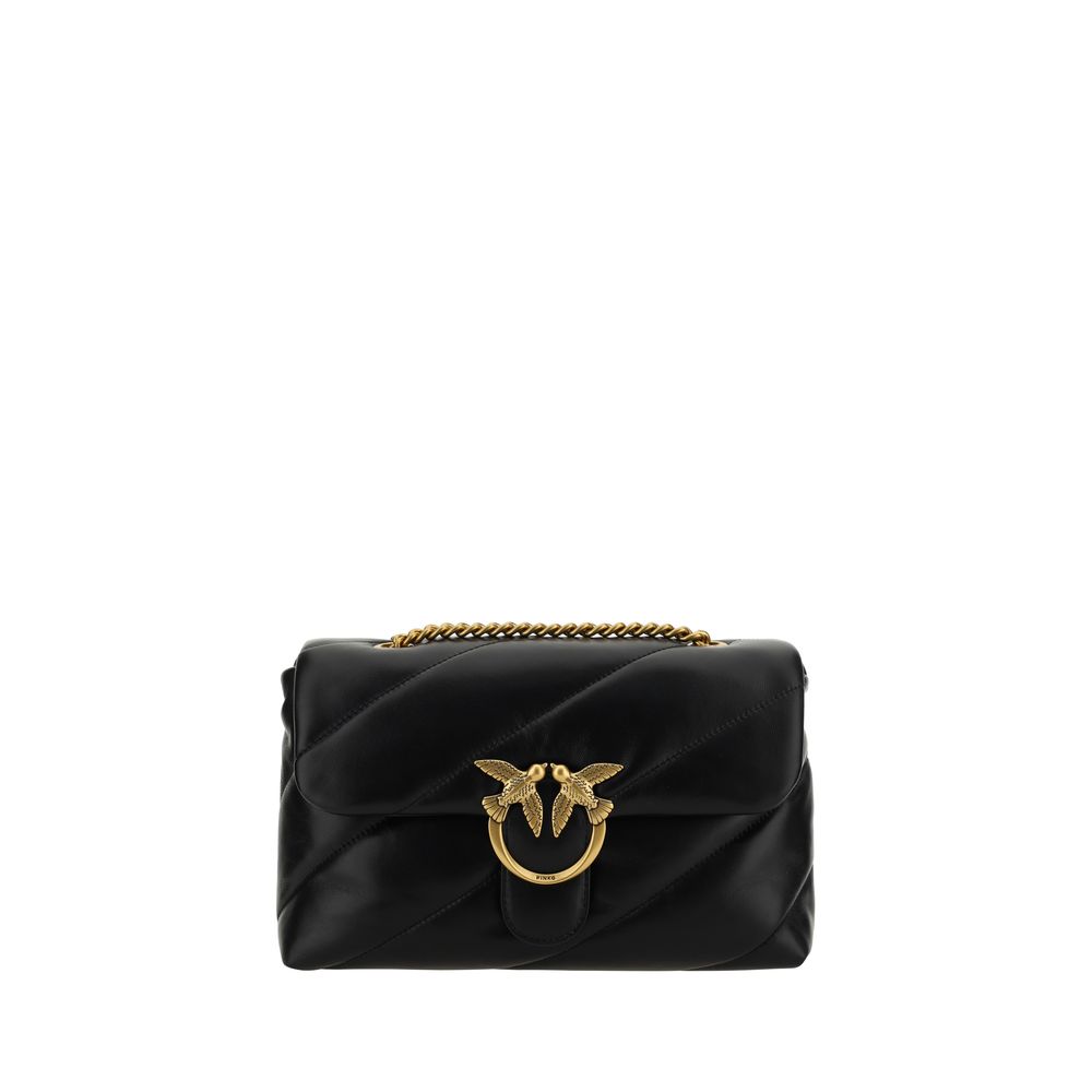 PINKO Black Lamb Ovis Aries Shoulder Bag
