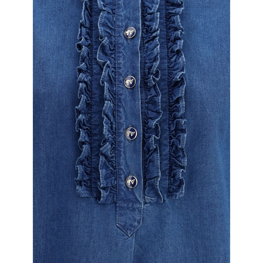Τζιν πουκάμισα Valentino Ruffle