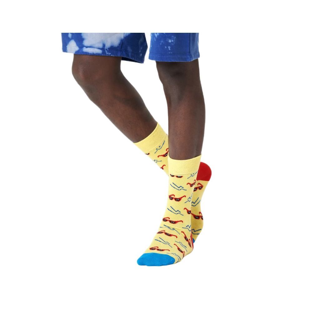 Happy Socks Κίτρινη βαμβακερή κάλτσα