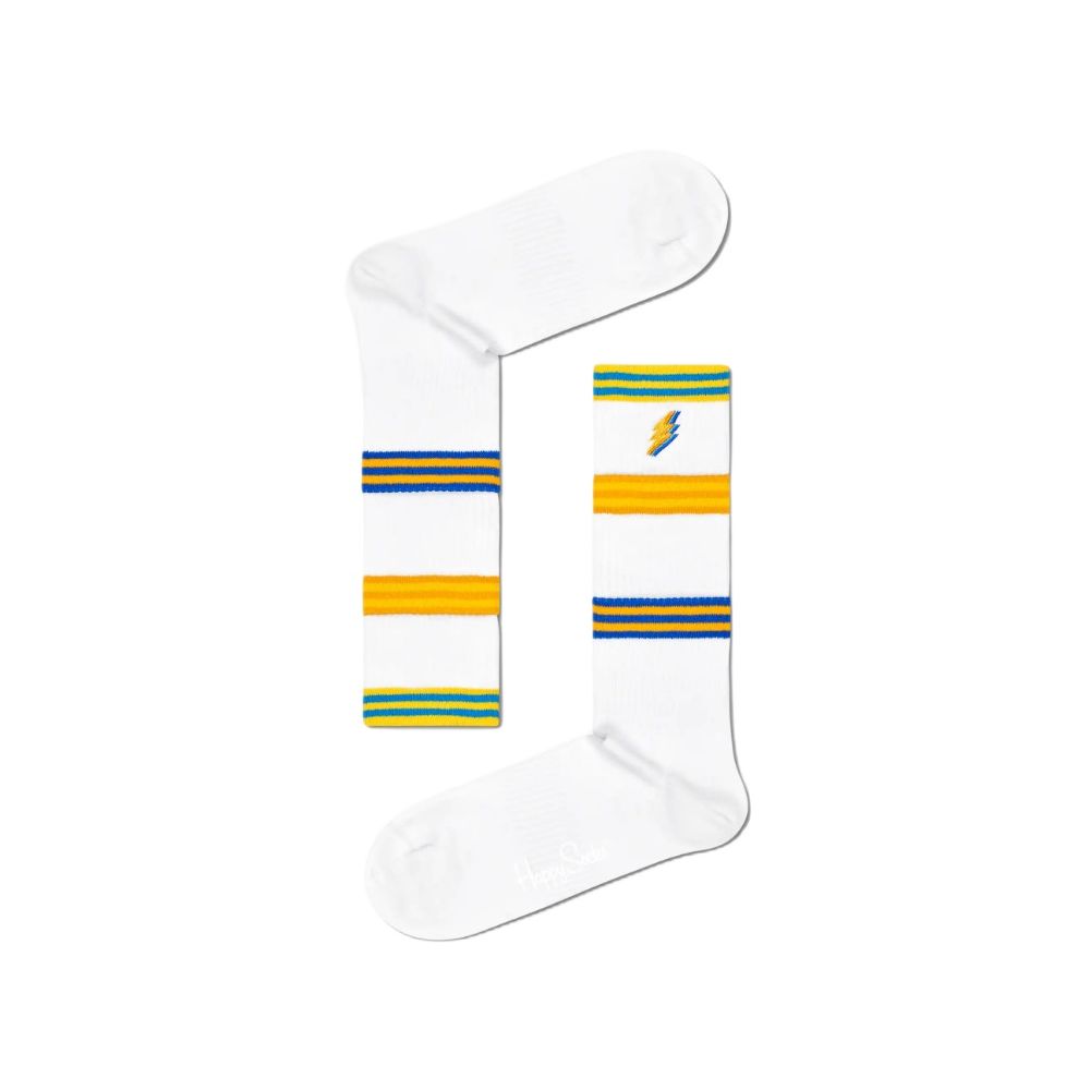 Happy Socks Λευκή βαμβακερή κάλτσα