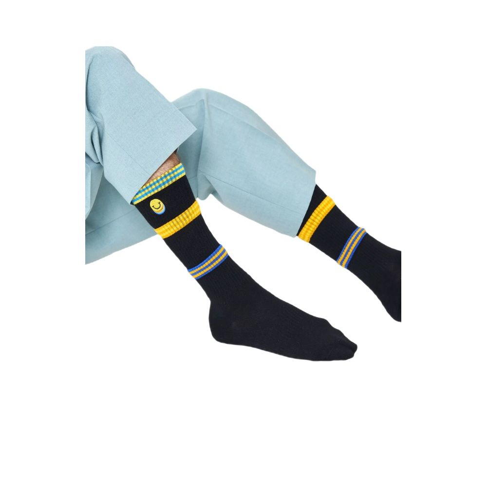 Happy Socks Μαύρη βαμβακερή κάλτσα