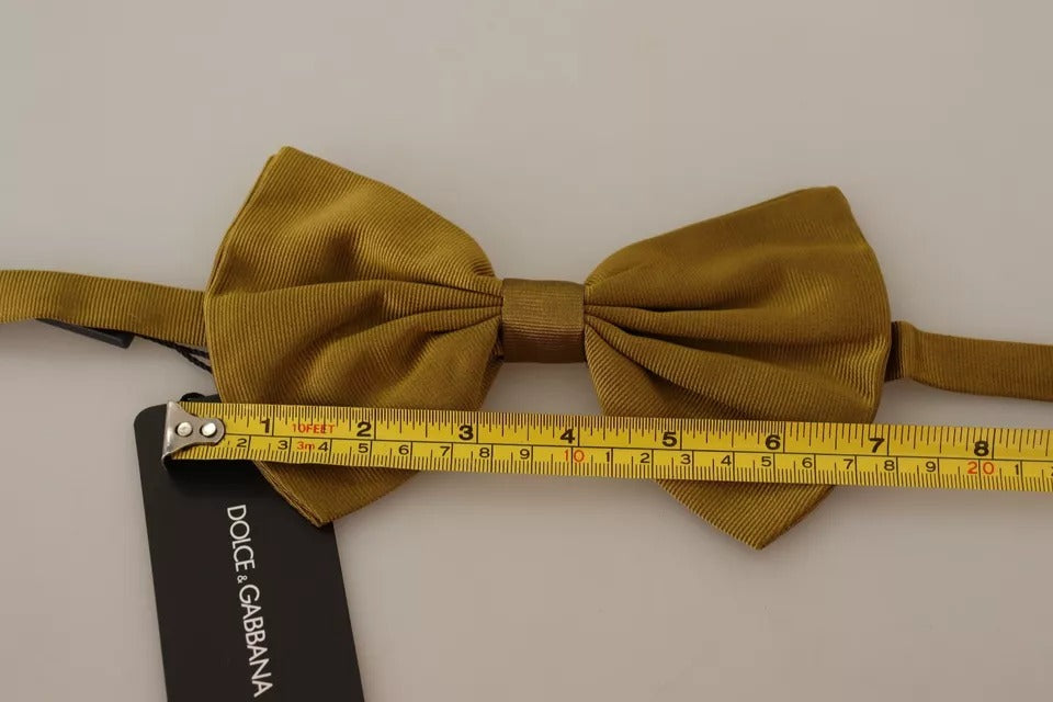 Ανδρικό παπιγιόν Dolce & Gabbana Yellow Mustard 100% Silk Butterfly