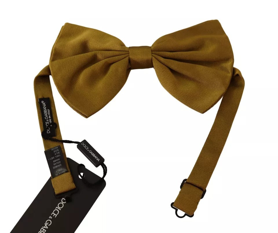 Ανδρικό παπιγιόν Dolce & Gabbana Yellow Mustard 100% Silk Butterfly