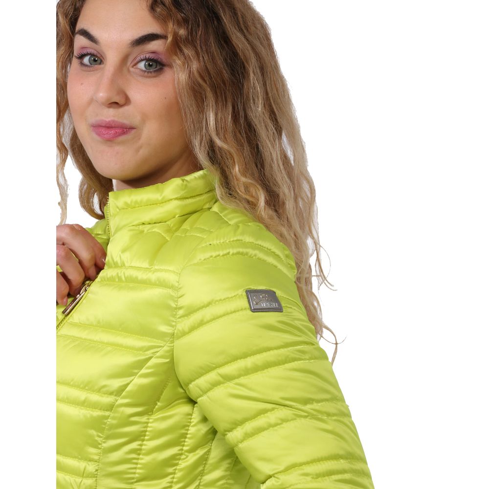 Yes Zee Green Polyester Γυναικείο Μπουφάν