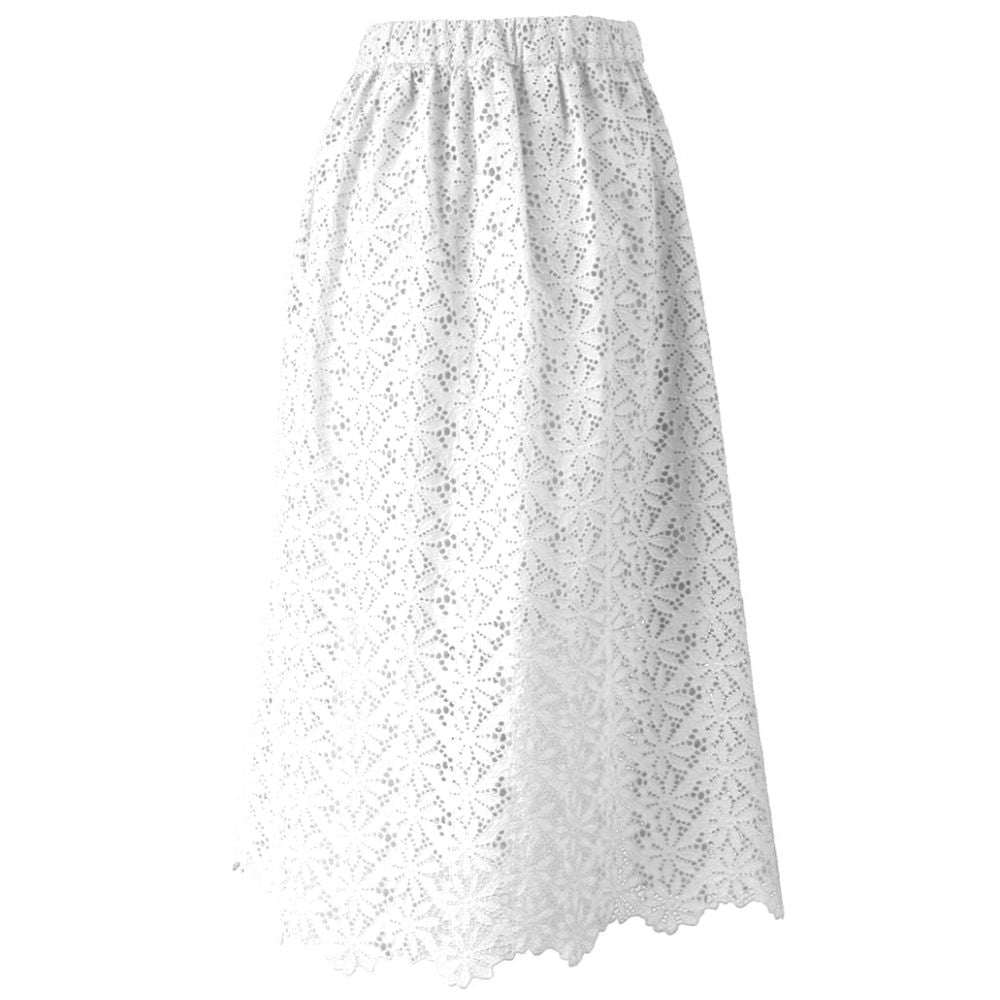 Ναι Zee White Cotton Φούστα