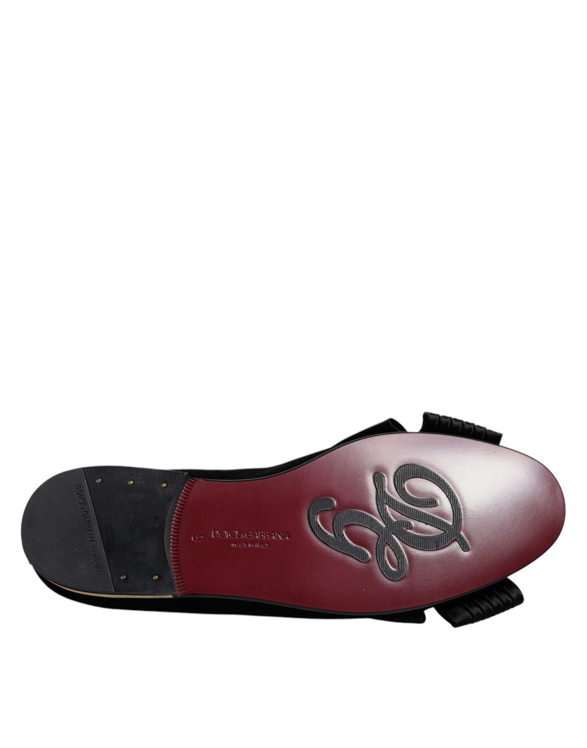 Dolce & Gabbana Black Crystal Flats Ανδρικά Loafers Παπούτσια