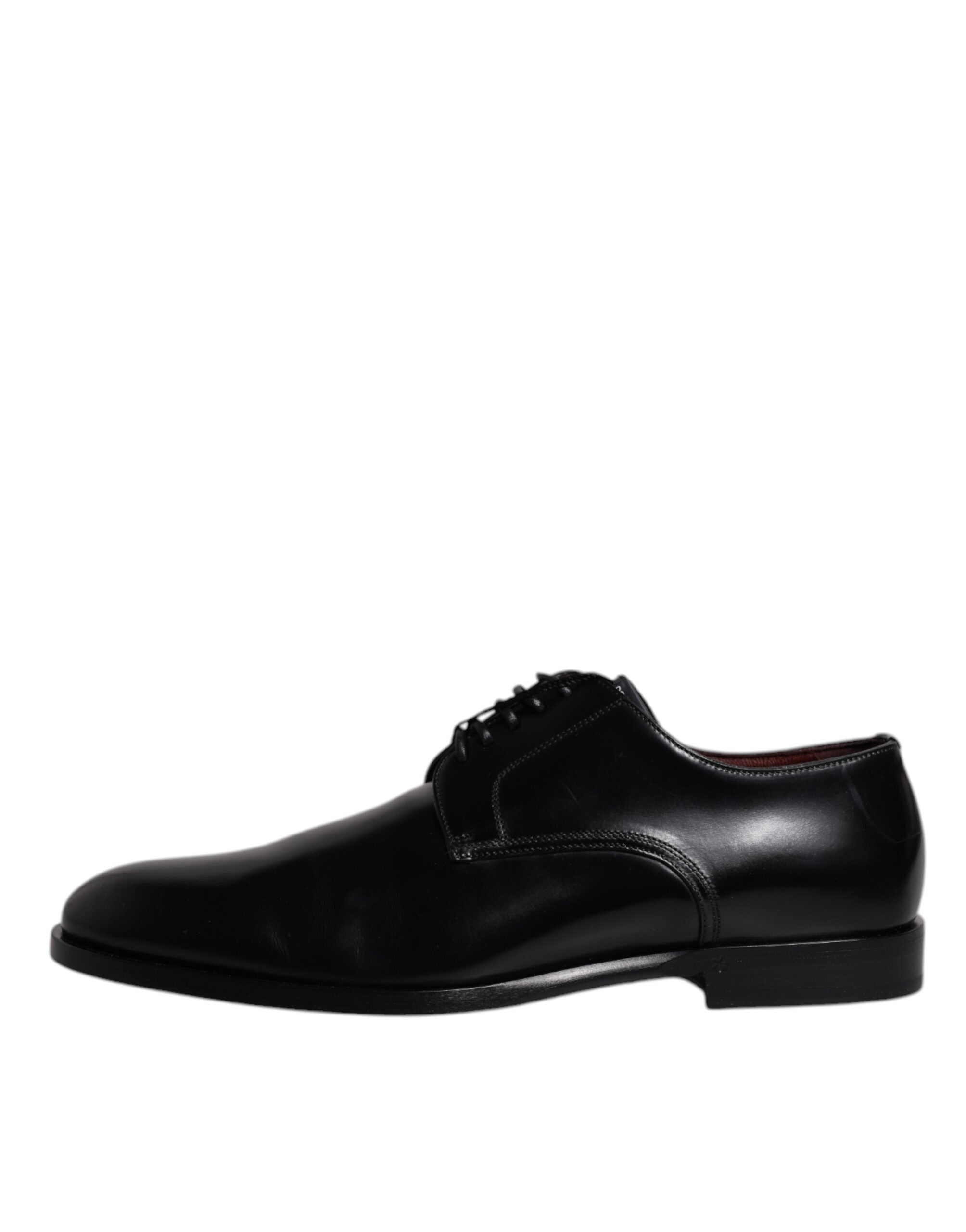 Dolce & Gabbana Μαύρο δερμάτινο δέρμα μοσχαριού Derby Lace Up Formal Dress Παπούτσια