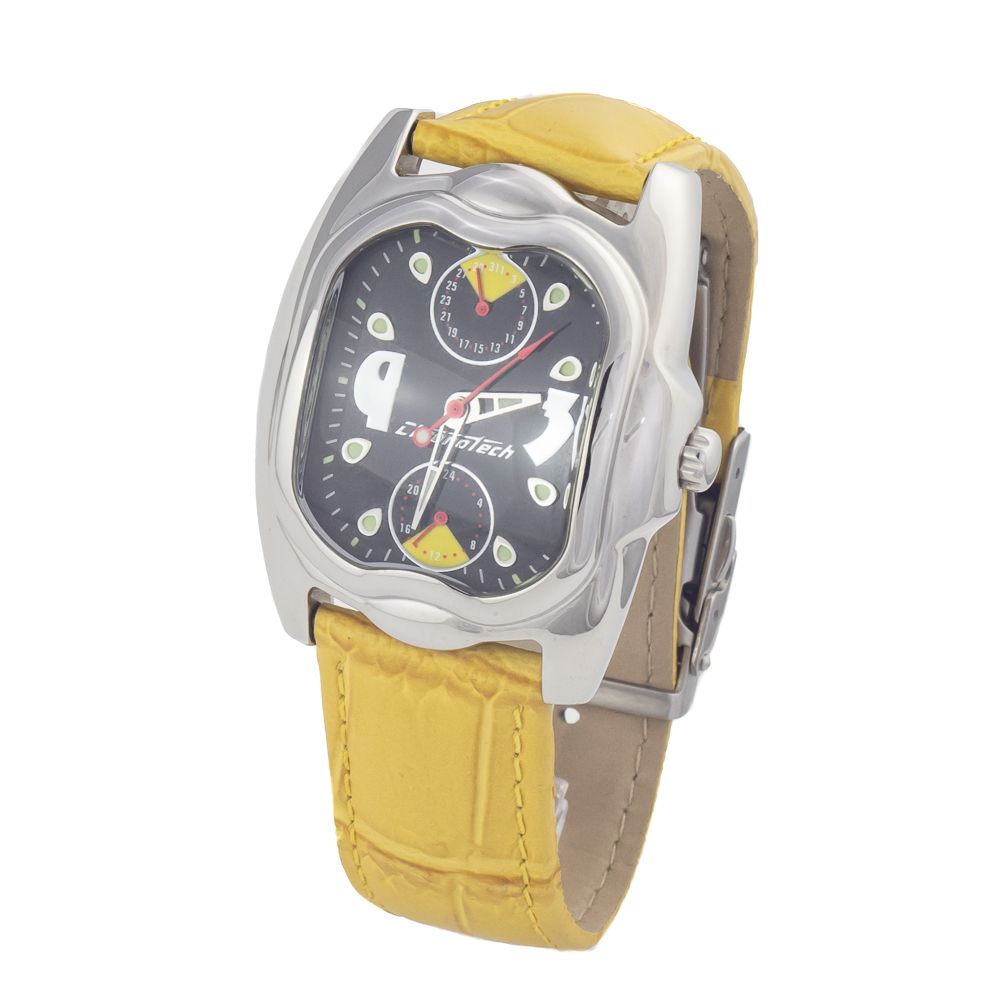 Δερμάτινο ρολόι Chronotech Yellow