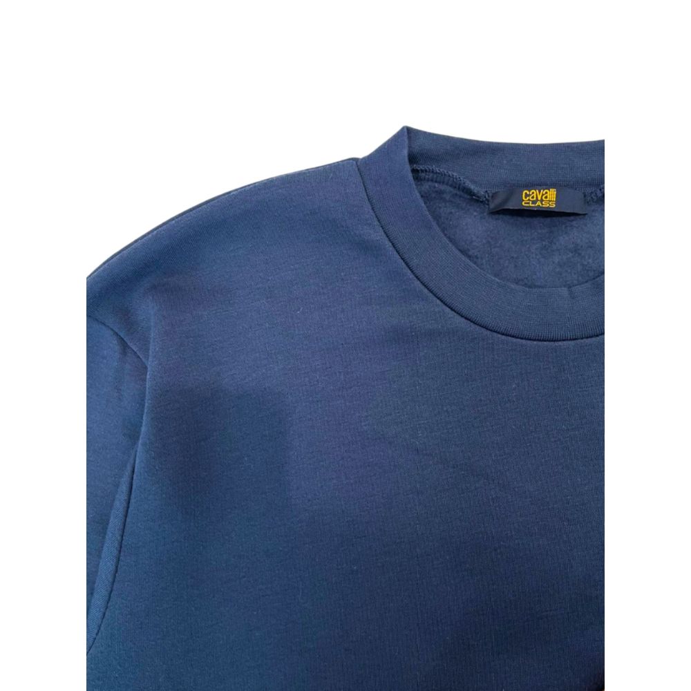 Cavalli Class Blue Polyester Men Sweater