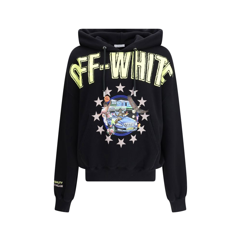 Off-White αστέρι νωπογραφίας πάνω από κουκούλα