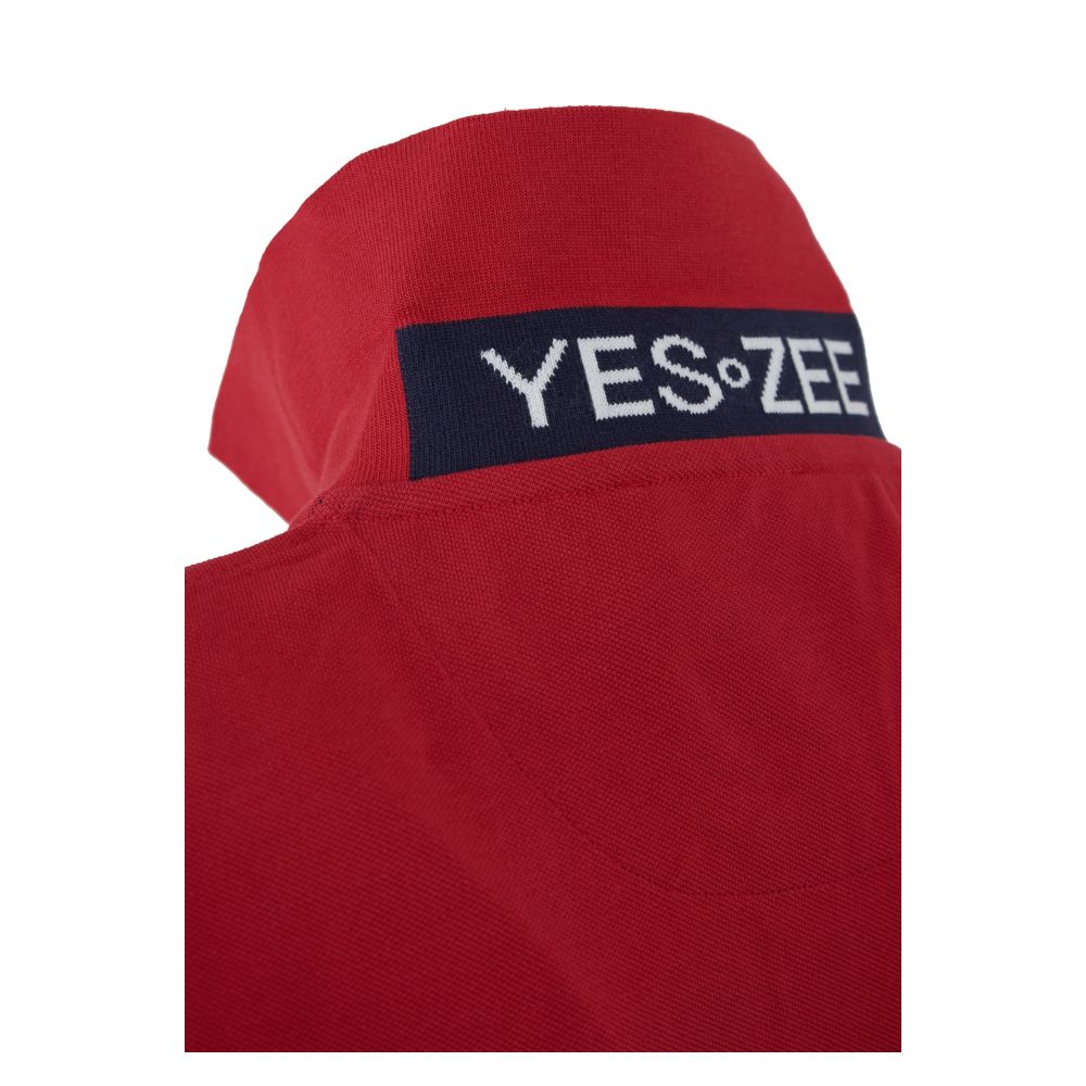 Yes Zee Red Cotton Ανδρικό Πόλο Μπλουζάκι