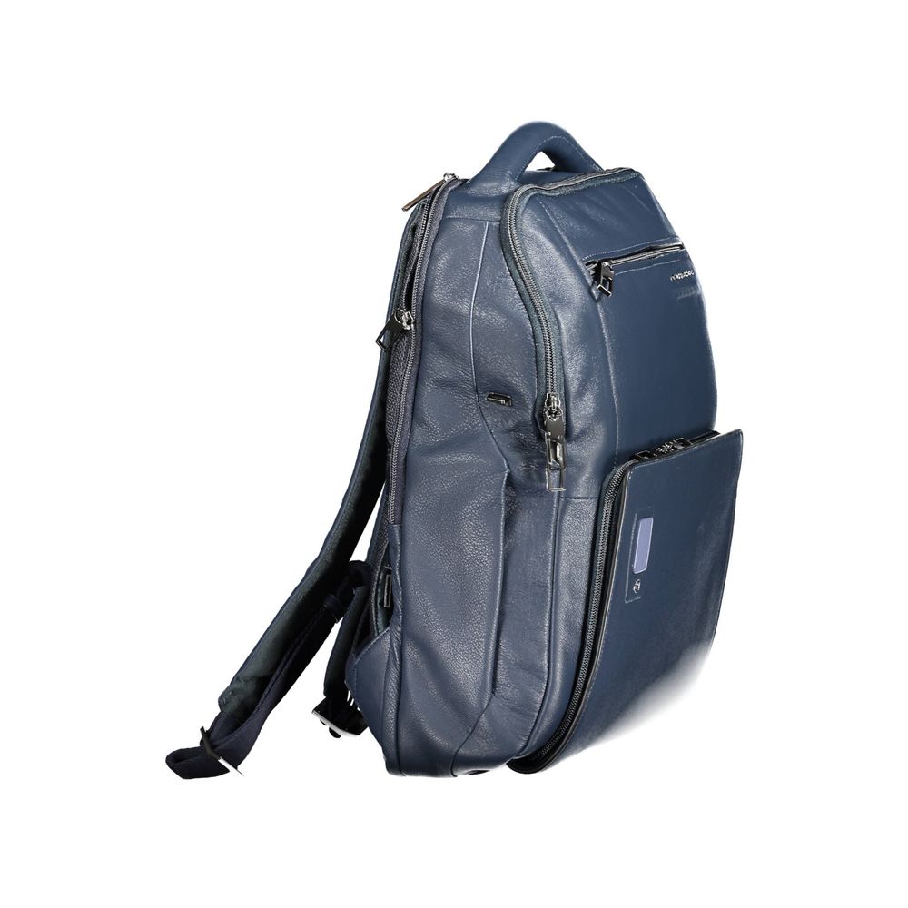 Piquadro Blue Leather Men Backpack