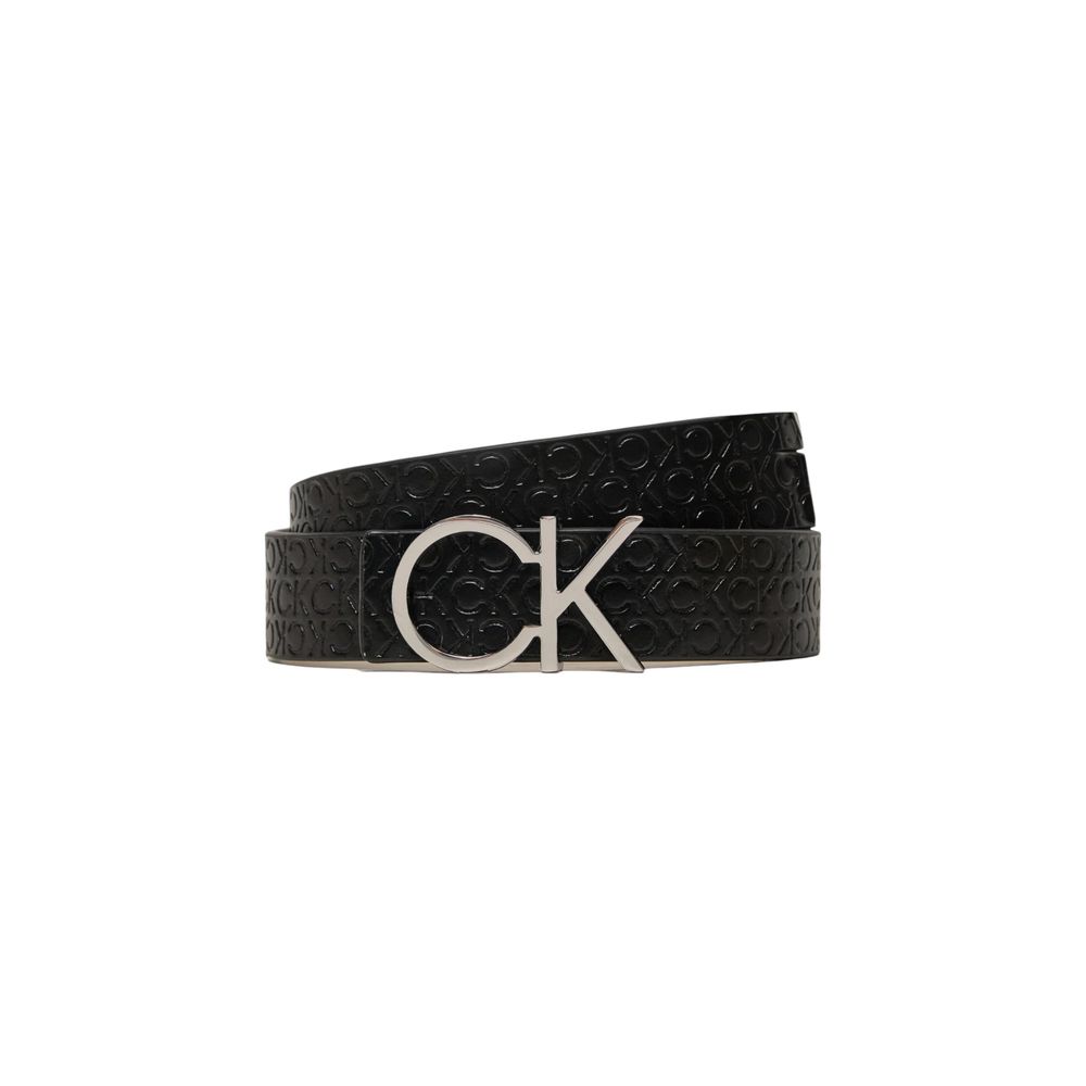 Μαύρη δερμάτινη ζώνη Calvin Klein