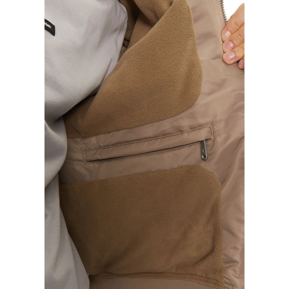 Μπουφάν Calvin Klein Jeans Beige Polyamide Riciclata