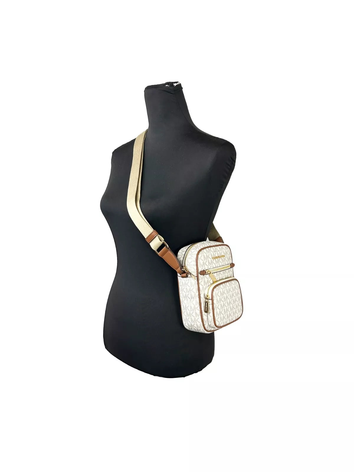 Michael Kors North South Medium Crossbody Τσάντα Vanilla