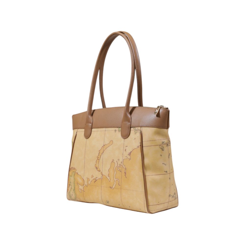Τσάντα Alviero Martini Prima Classe Beige βαμβακερή τσάντα