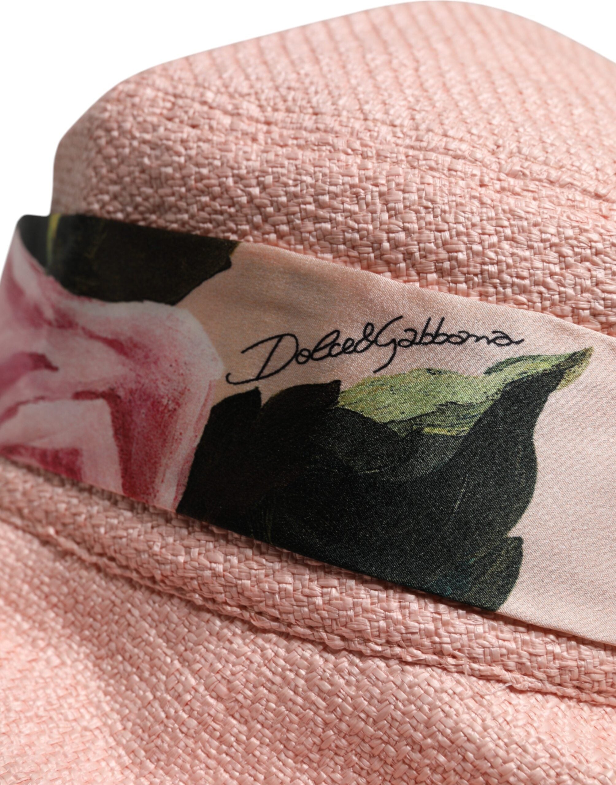Dolce & Gabbana Pink Cotton Wide Brim Bucket Hat