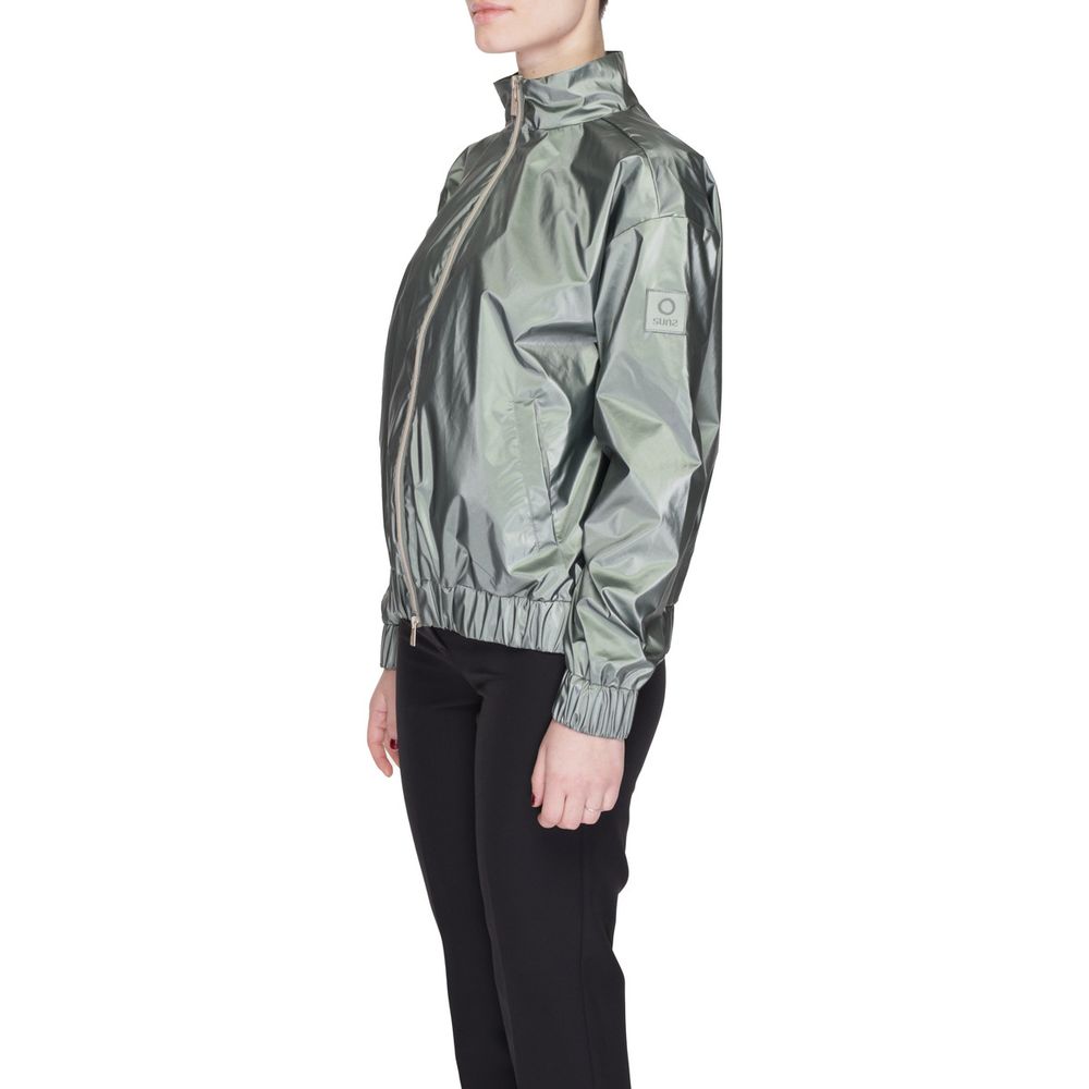Suns Green Polyester Jackets & Coat