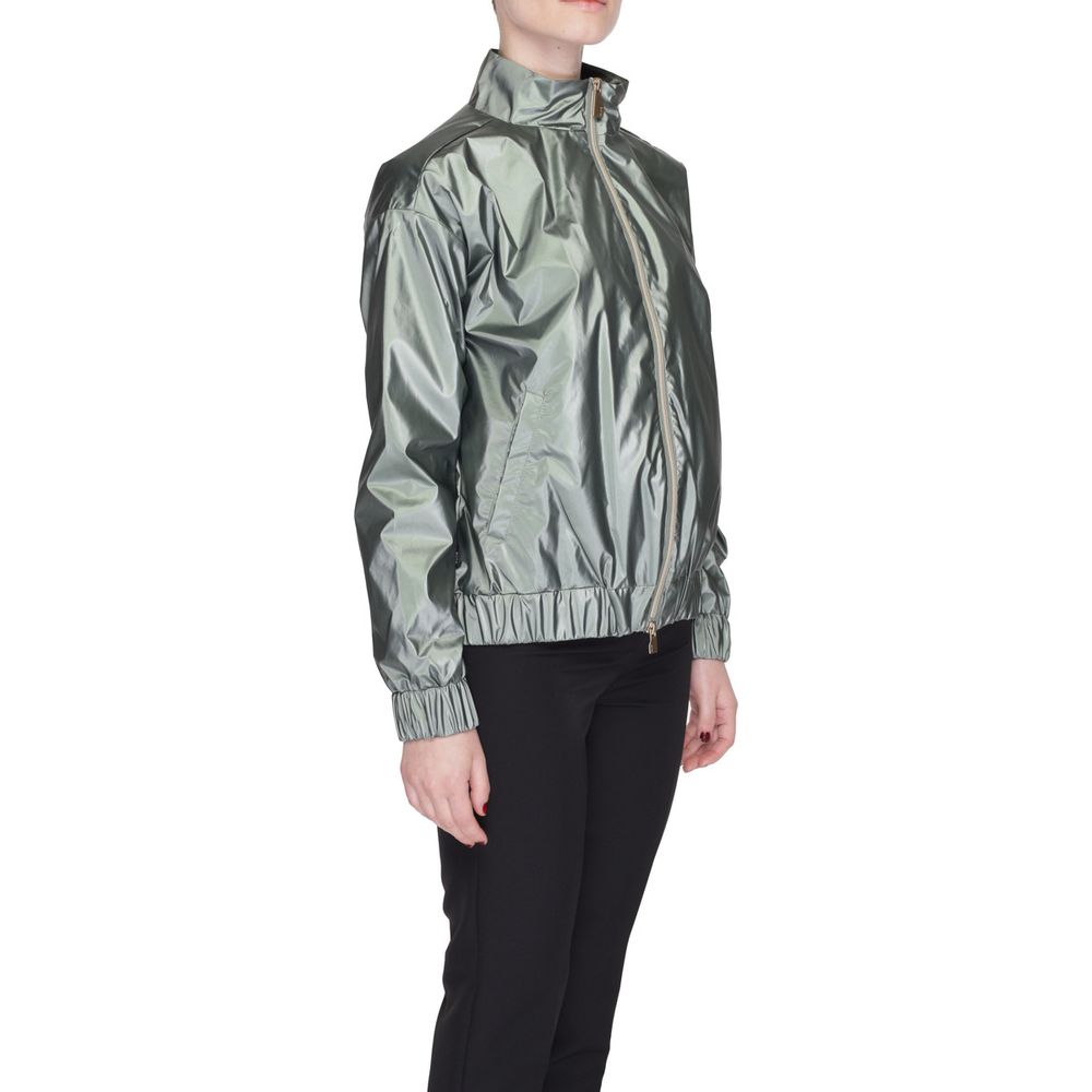 Suns Green Polyester Jackets & Coat