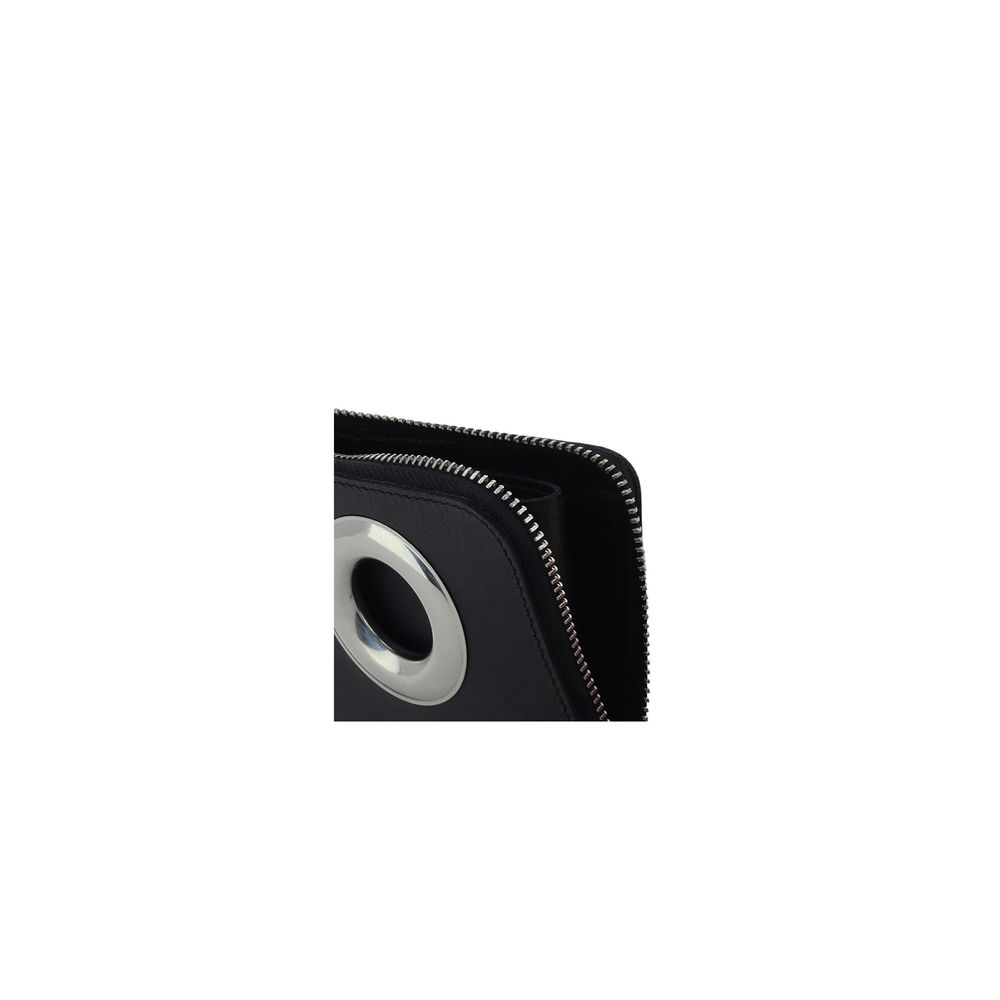 Comme Des Garçons Wallet Silver Eyelet Coin Purse