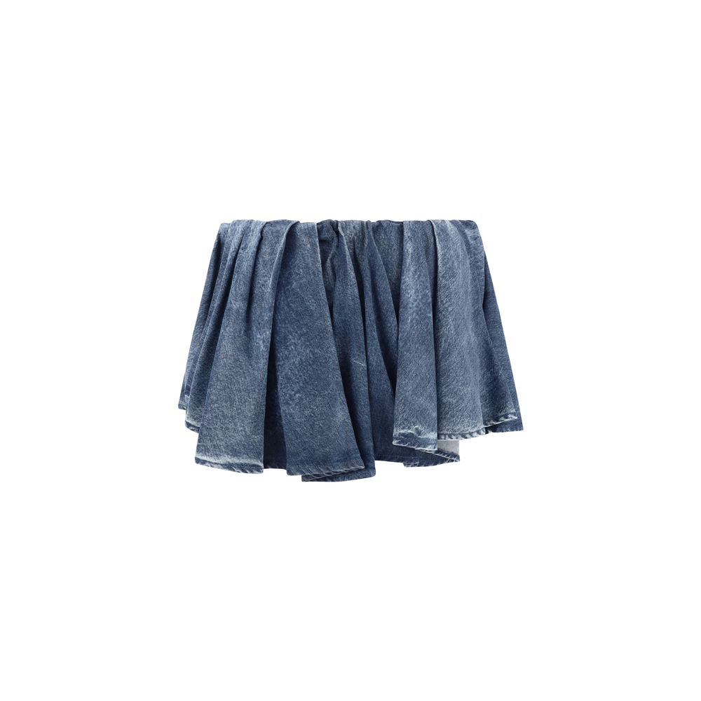Diesel Asymmetrical denim patterned Skirt
