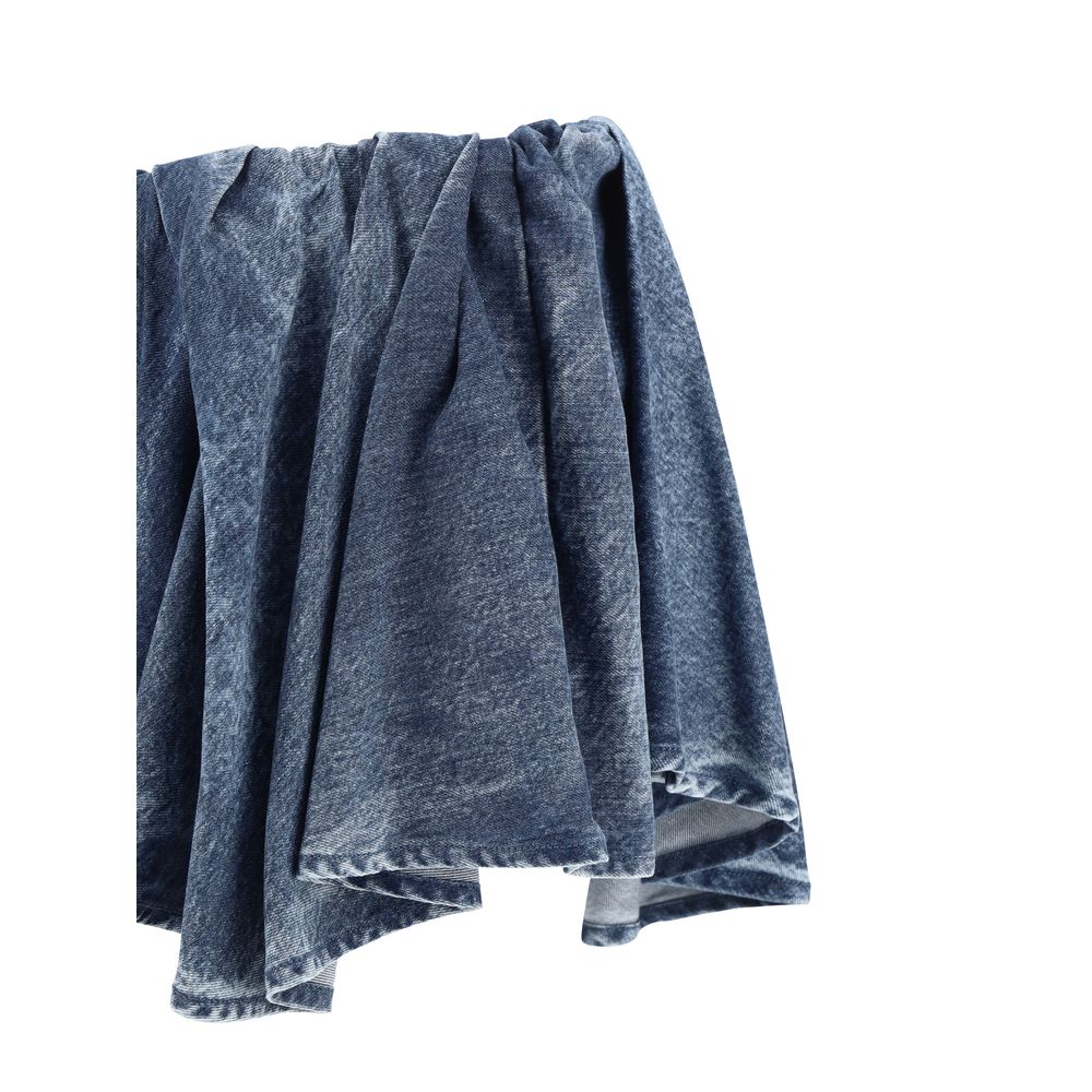 Diesel Asymmetrical denim patterned Skirt
