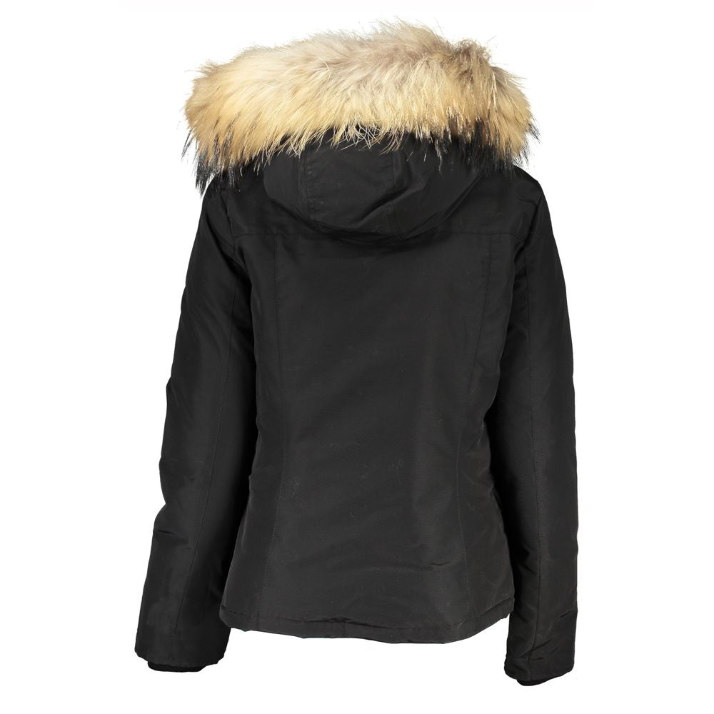 Woolrich Μαύρα Βαμβακερά Μπουφάν & Παλτό