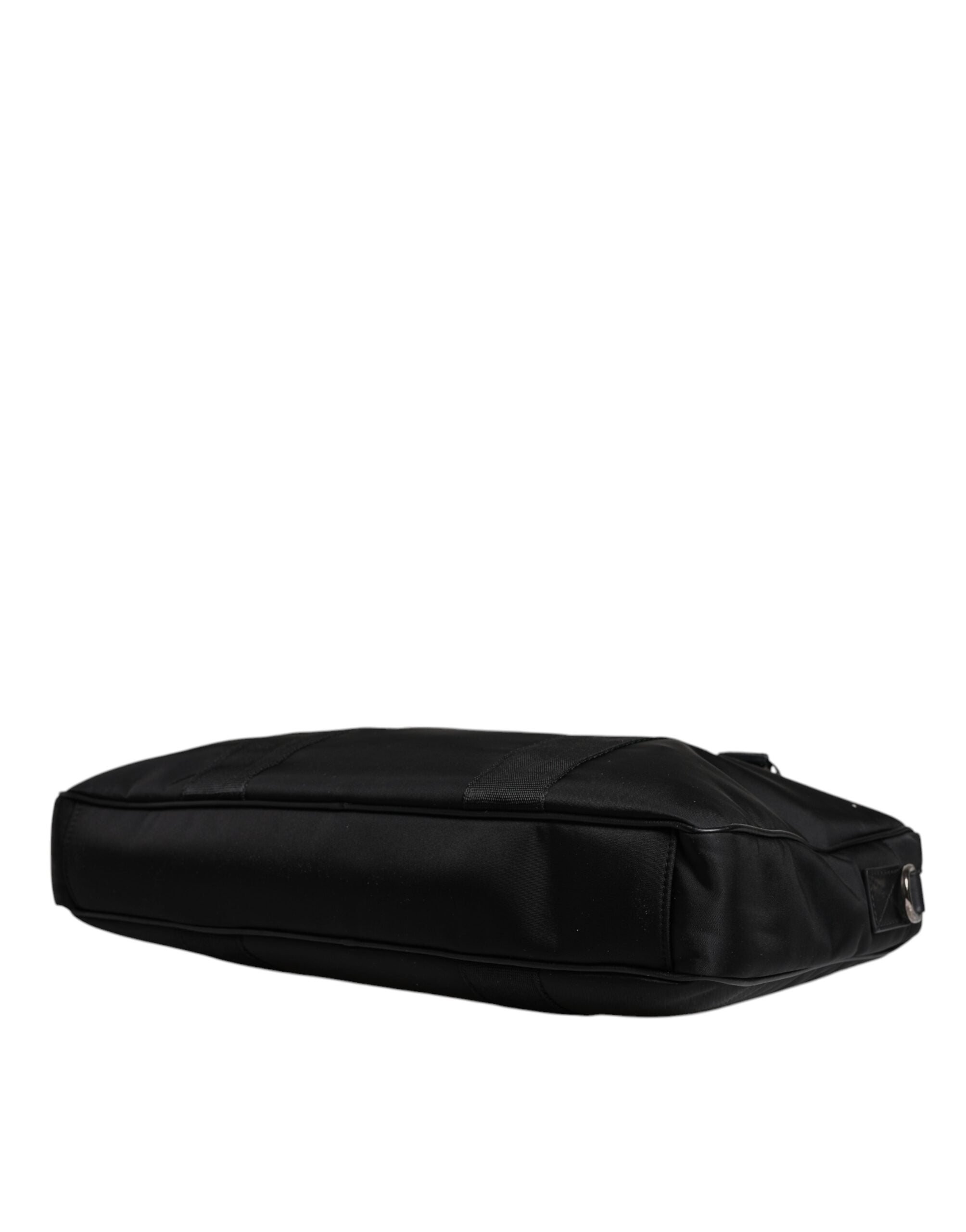 Dolce & Gabbana Black Leather Document Briefcase Top Handle Bag