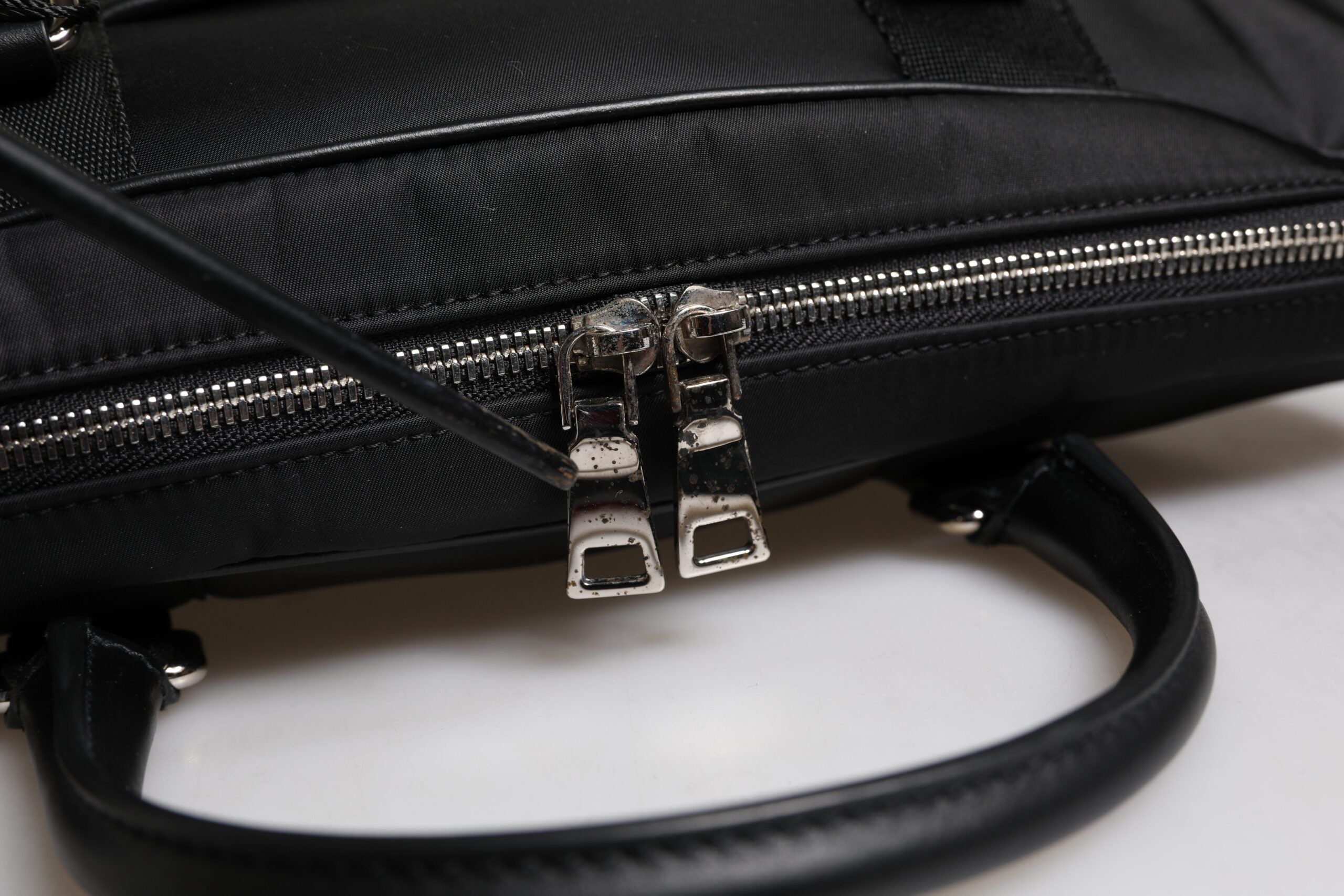 Dolce & Gabbana Black Leather Document Briefcase Top Handle Bag