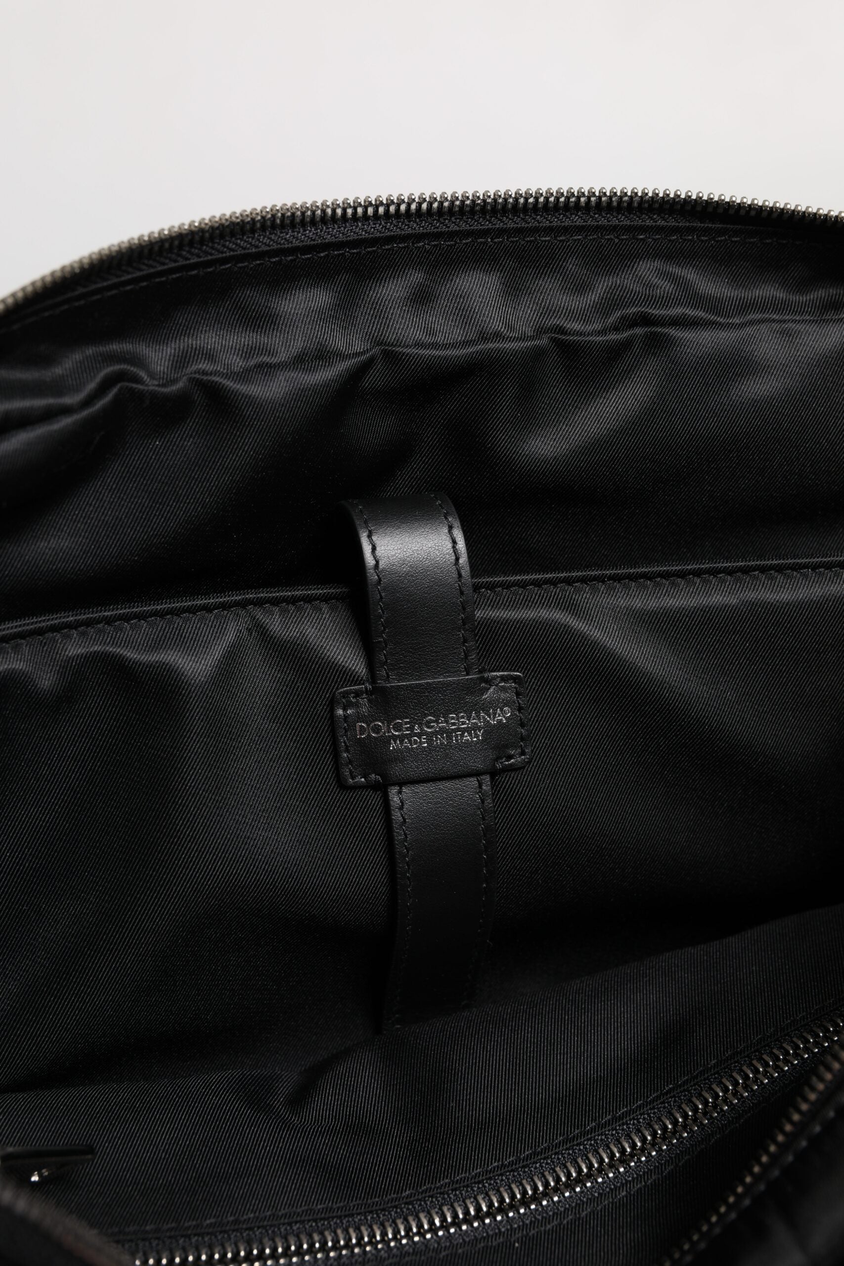 Dolce & Gabbana Black Leather Document Briefcase Top Handle Bag