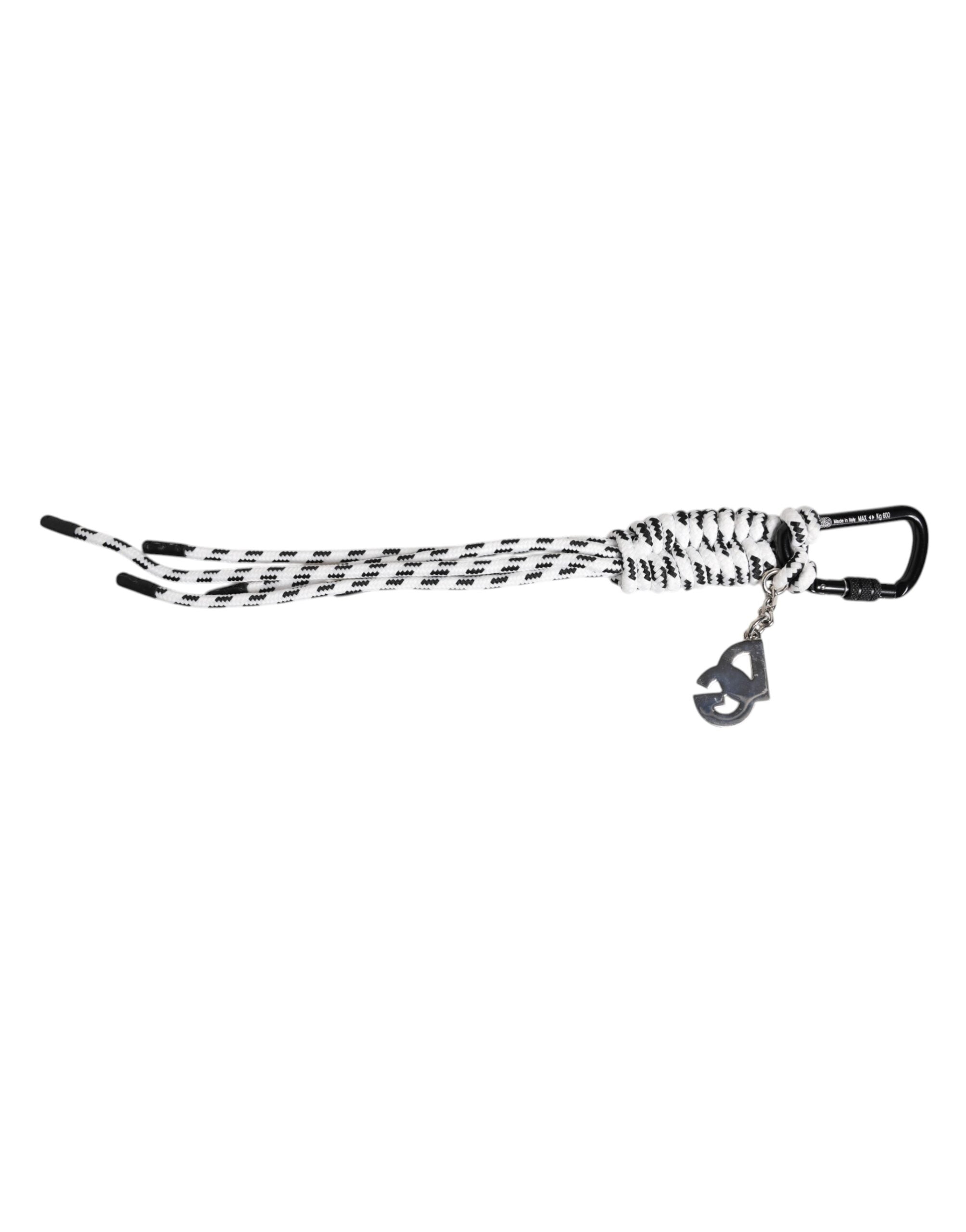 Dolce & Gabbana Multicolor Tape String DG Logo Keychain Polyester Keyring
