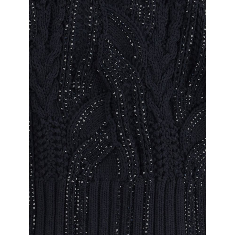 Ermanno Scervino Rhinestone cotton Cardigan