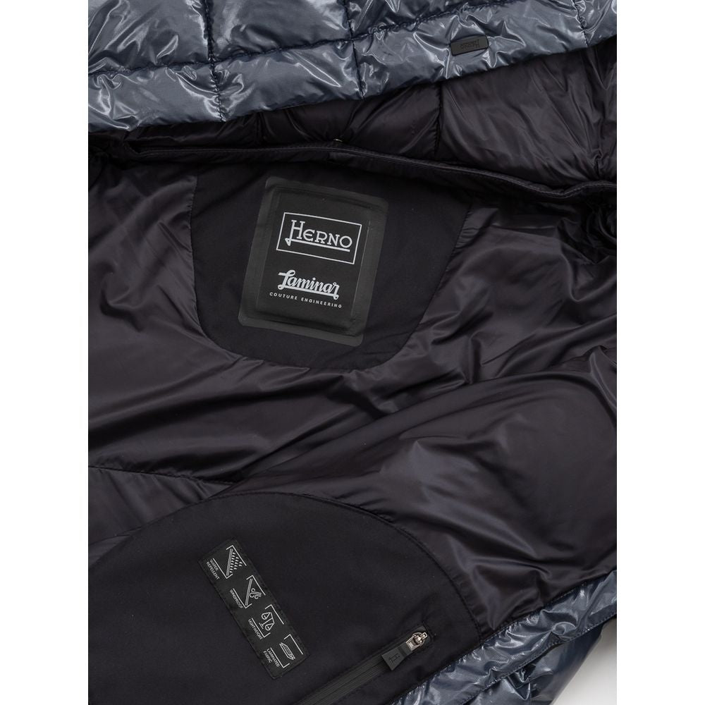 Herno Blue Polyamide Coat