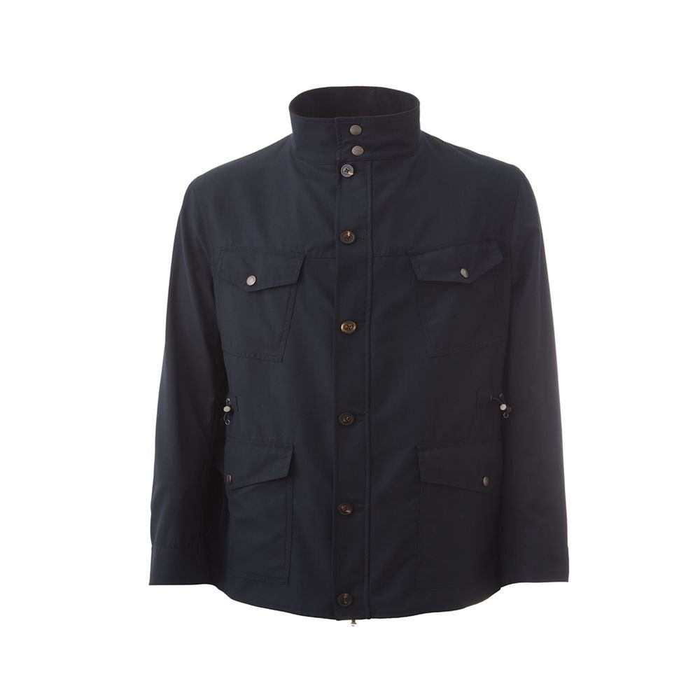 Lardini Blue Wool Coat