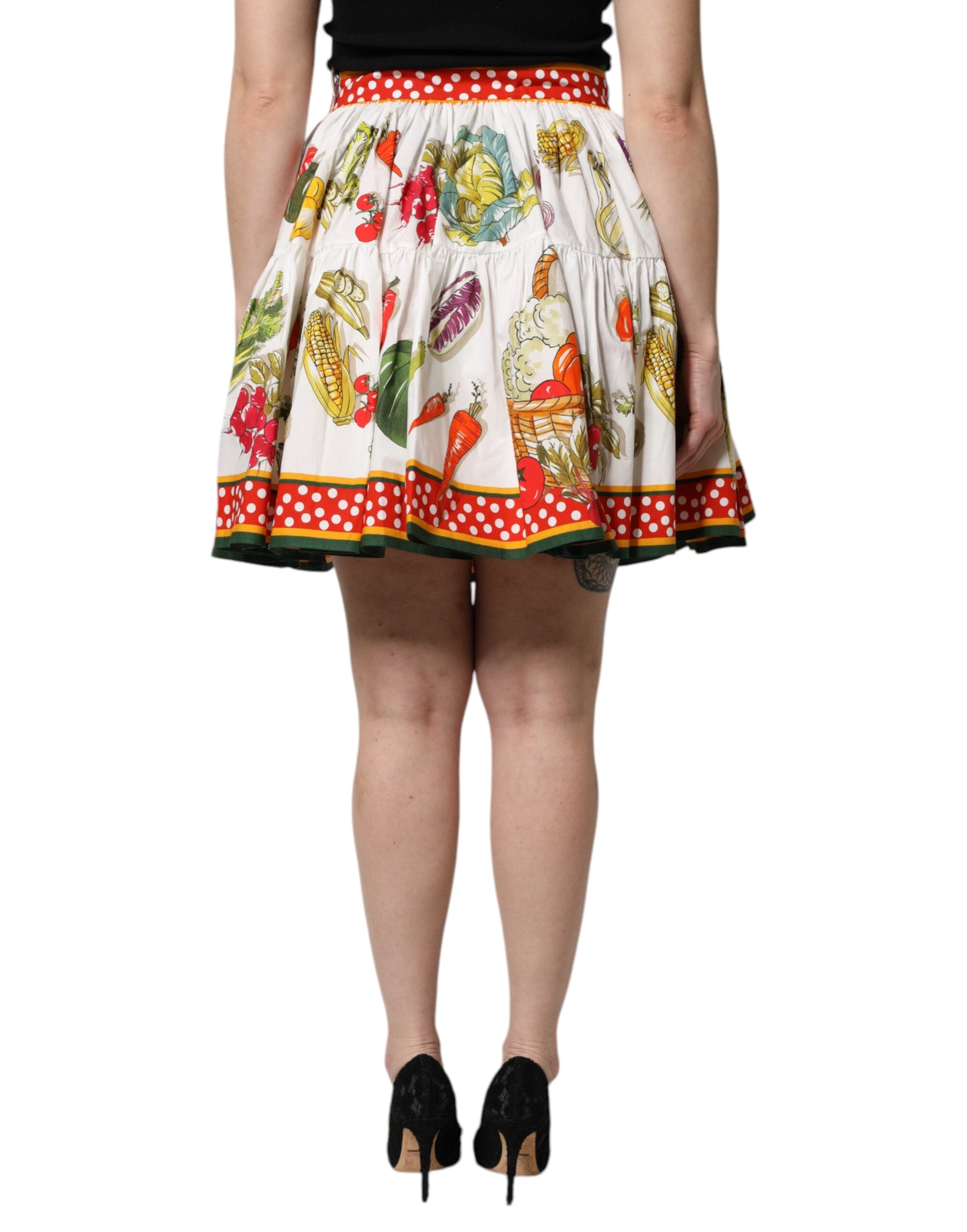 Dolce & Gabbana Multicolor Printed High Waist Mini Skirt