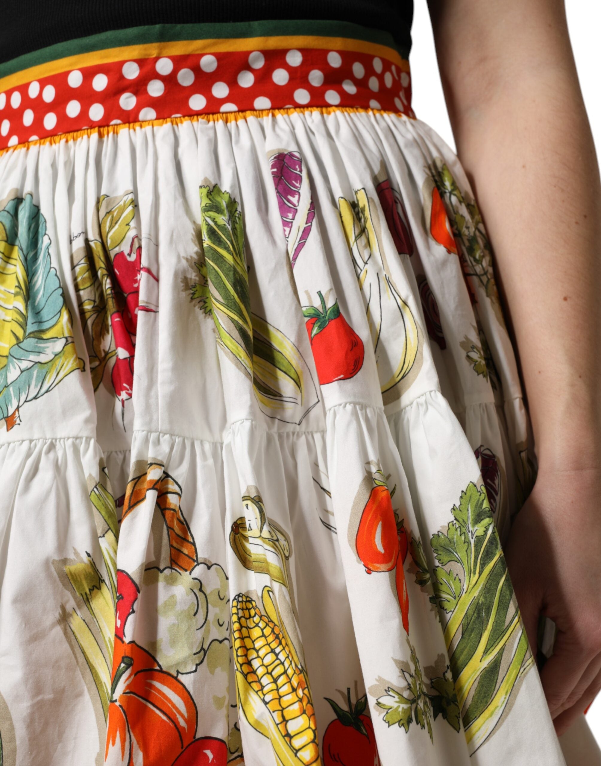 Dolce & Gabbana Multicolor Printed High Waist Mini Skirt