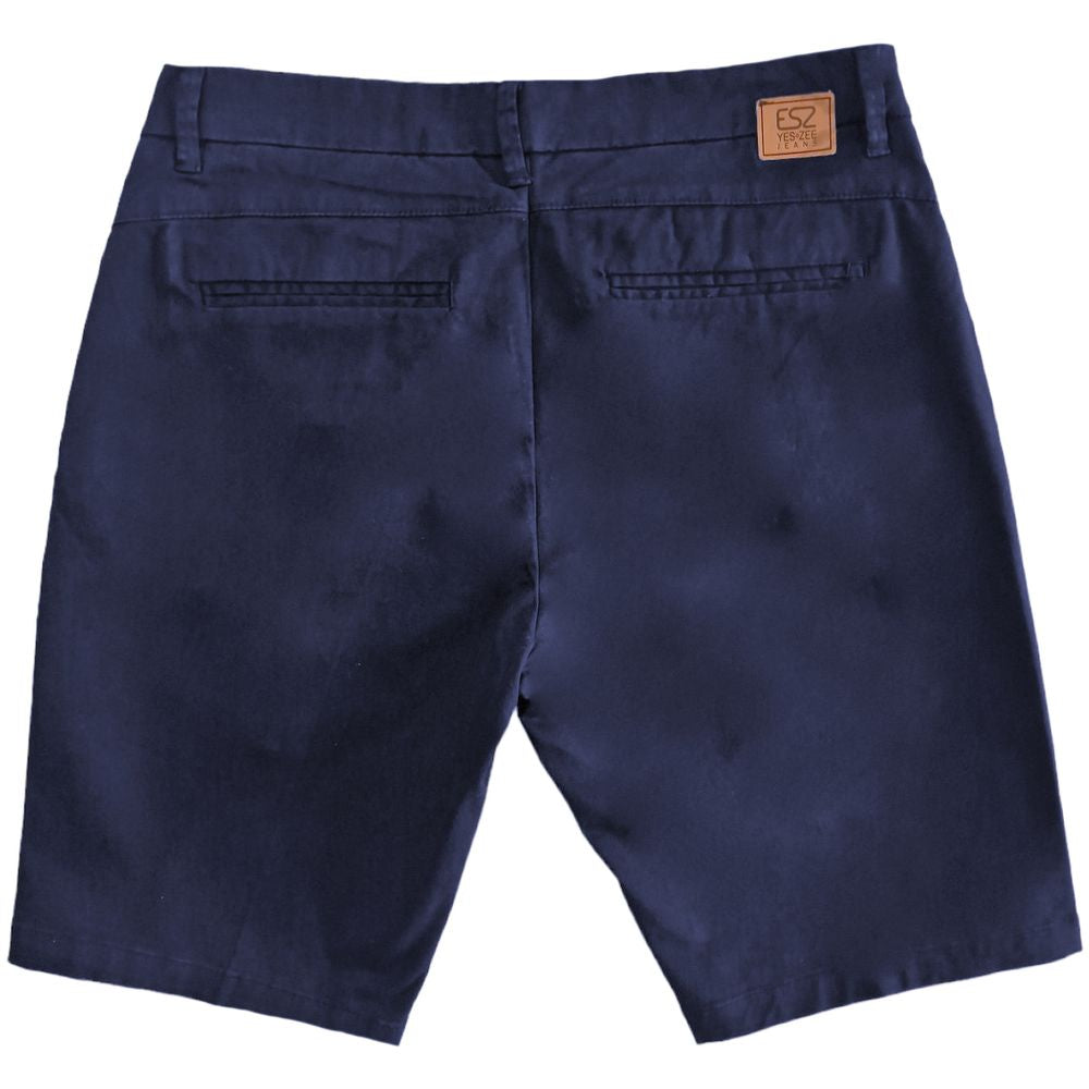Yes Zee Blue Cotton Short