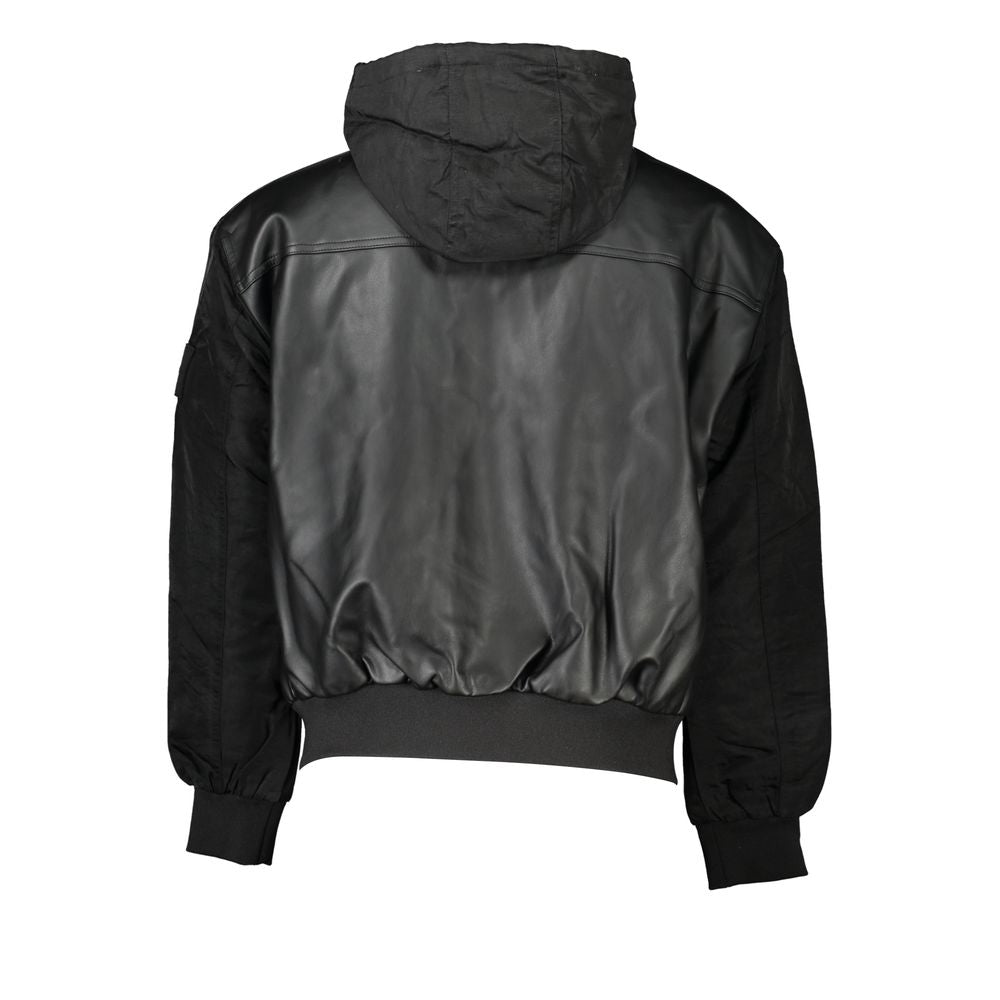 Calvin Klein Sleek μαύρη κουκούλα μπουφάν με λεπτομέρειες σε αντίθεση