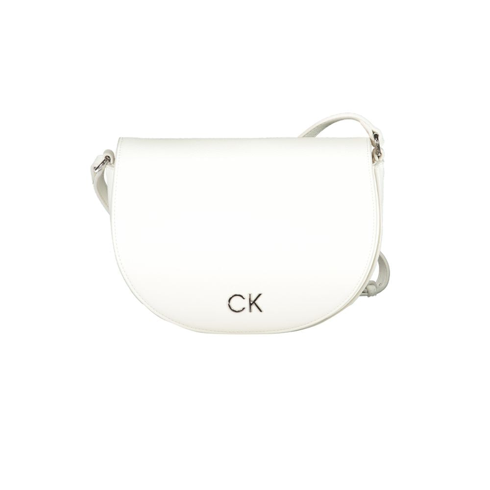 Τσάντα Calvin Klein Λευκό Πολυαιθυλένιο