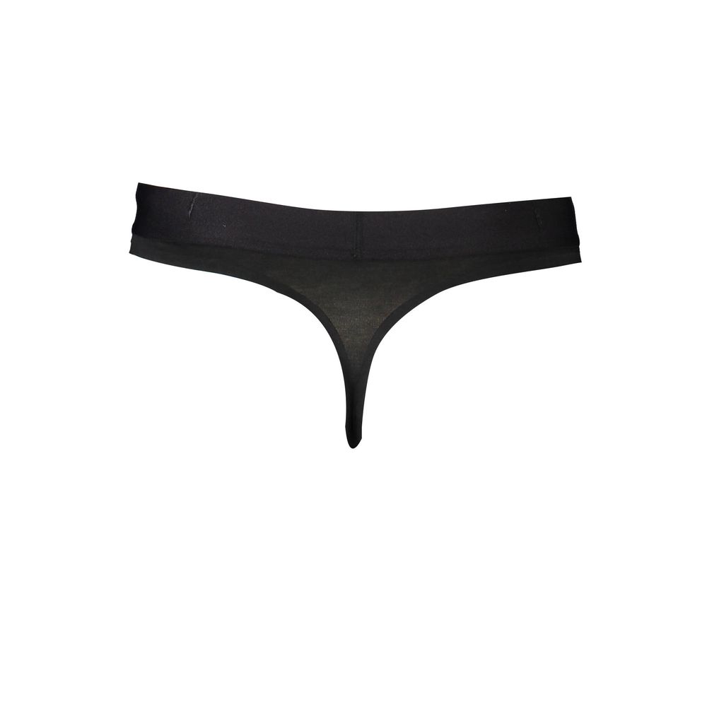 Γυναικείο στρινγκ από μαύρο βαμβάκι Calvin Klein