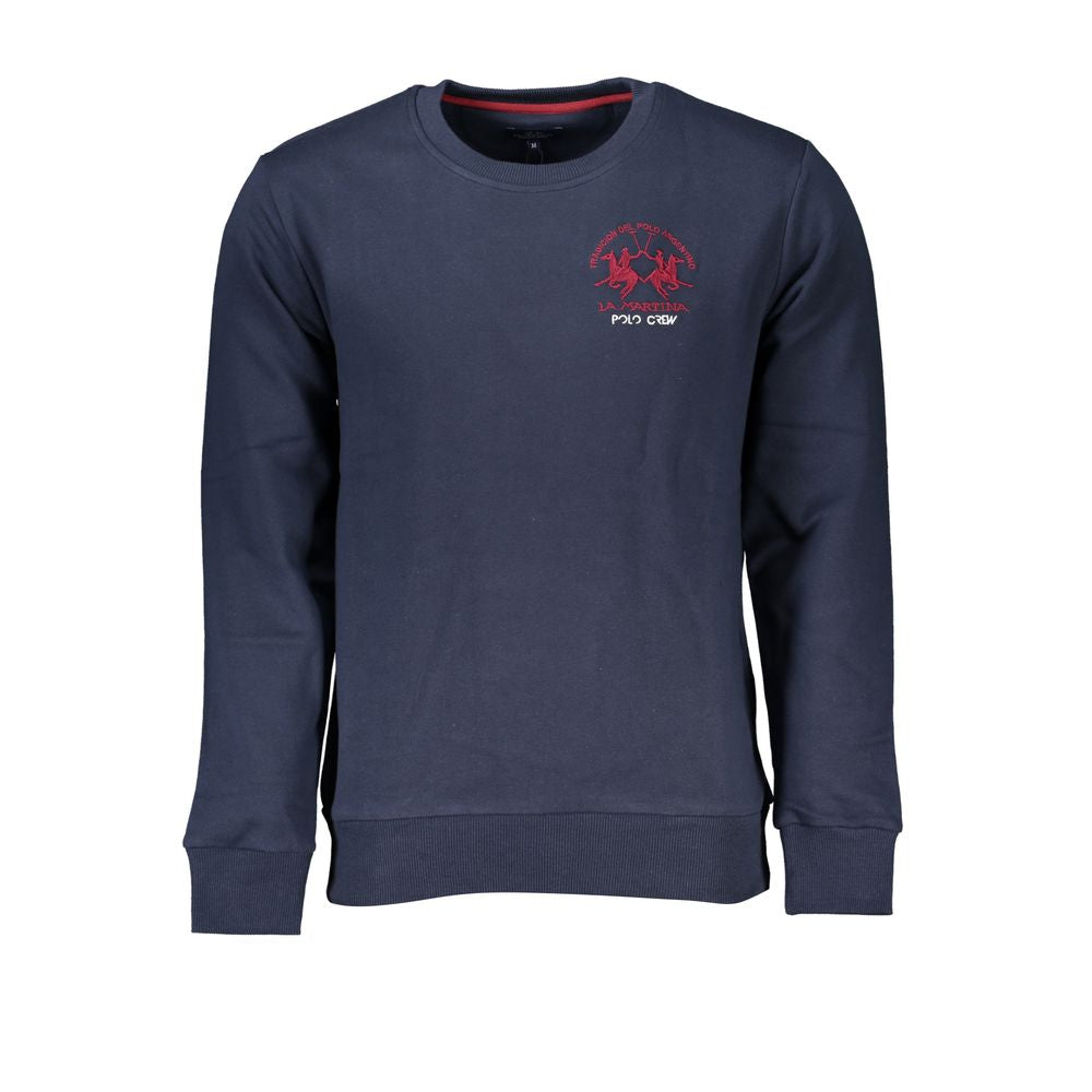 La Martina Blue Cotton Sweatshirt
