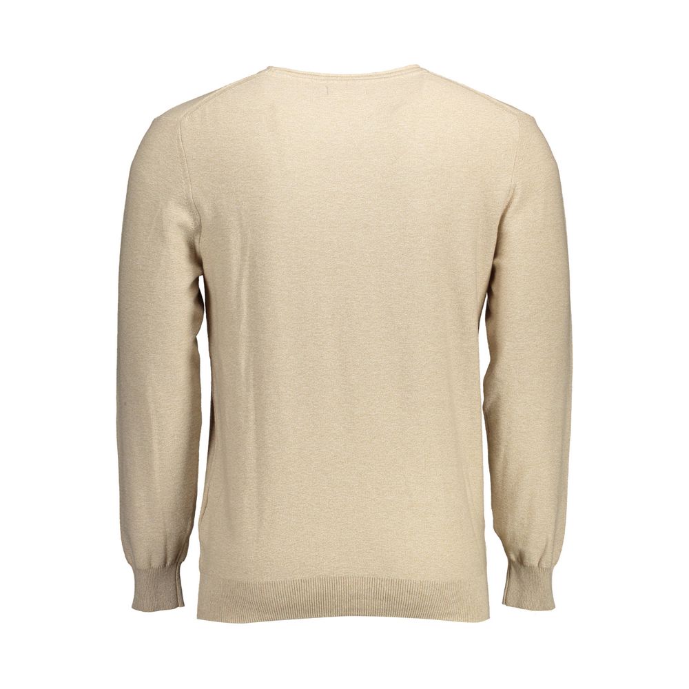 Ανδρικό πουλόβερ από βαμβάκι Gant Beige