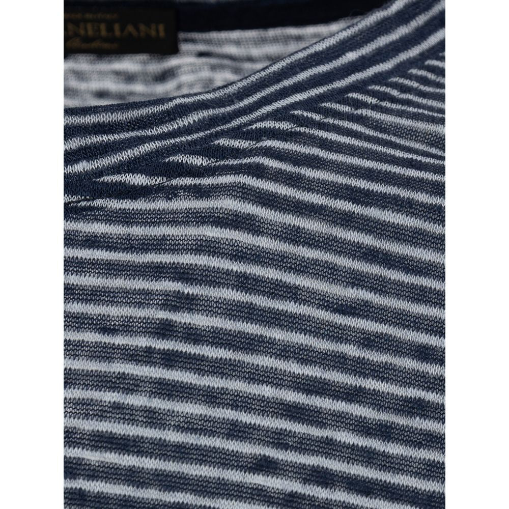 Corneliani Blue Linen Clothing
